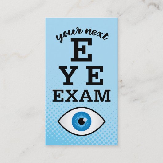 Eye Exam Herinnering Afsprakenkaartje (Voorkant)