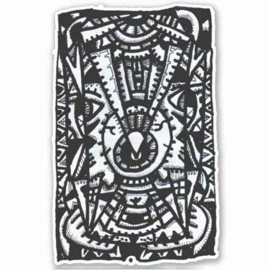 Eye-Eye. door Brian Benson, Vinyl Sticker (Voorkant)