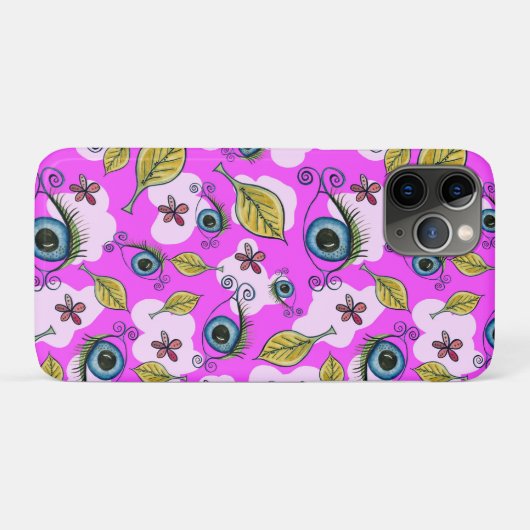 Eye Flower Leaf_Paarse Case-Mate iPhone Case (Achterkant (horizontaal))