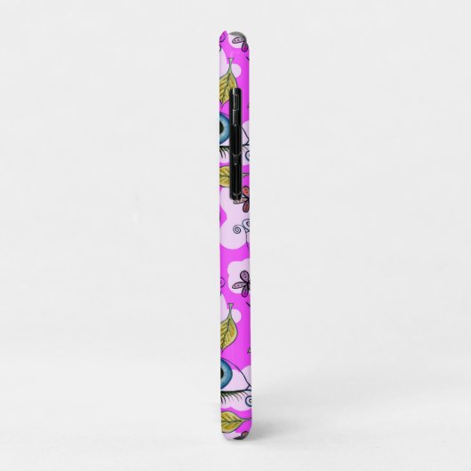 Eye Flower Leaf_Paarse Case-Mate iPhone Case (Achterkant/links)