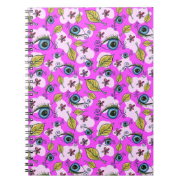 Eye Flower Leaf_Paarse Notitieboek