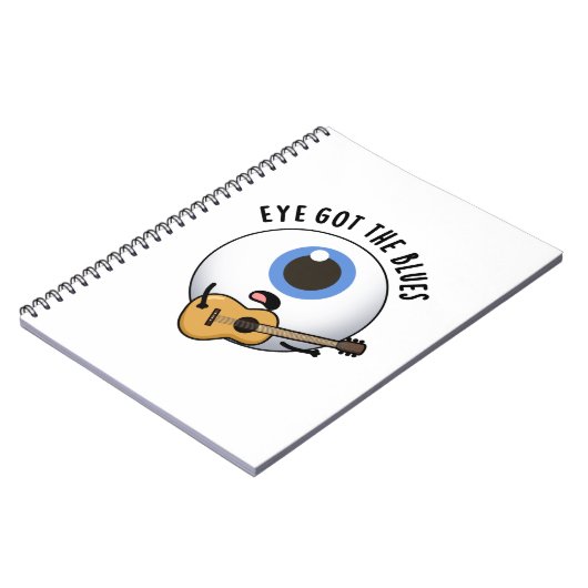 Eye Got The Blues Funny Eyeball Music Pun Notitieboek (Linkerzijde)