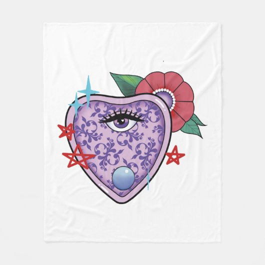 Eye Halloween Fleece Deken (Voorkant)