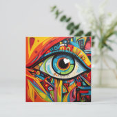 Eye hart liefde artistieke Valentijn (Staand voorkant)