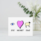 Eye Heart Briefkaart (Staand voorkant)