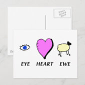 Eye Heart Briefkaart (Voorkant / Achterkant)