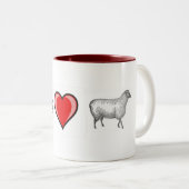 Eye Heart Ewe Tweekleurige Koffiemok (Voorkant rechts)