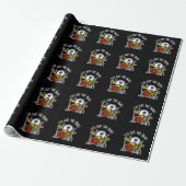 Eye heeft de Beat Funny Drummer Pun Dark BG Cadeaupapier (Uitgerold)