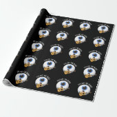 Eye heeft de Blues Funny Eyeball Music Pun Dark BG Cadeaupapier (Uitgerold)
