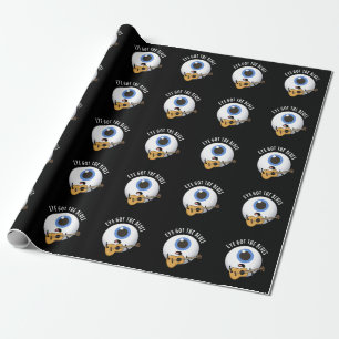 Eye heeft de Blues Funny Eyeball Music Pun Dark BG Cadeaupapier