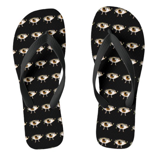 Eye kijkt naar jou teenslippers (Voetbed)