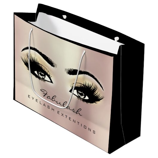 Eye Lash Champaigne Makeup Beauty Bridal Groot Cadeauzakje (Voorkant Gekanteld)