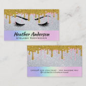 Eye Lash | Glitter Drip | Artiest maken Visitekaartje (Voorkant / Achterkant)
