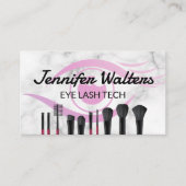 Eye Lash Logo en Brushes Loyalty Kaart (Voorkant)