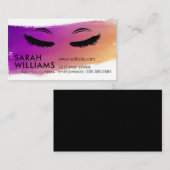 Eye Lashes | Achtergrond penseelstreek Visitekaartje (Voorkant / Achterkant)