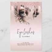 Eye Lashes Blush Pink Dripping Glitter prijslijst (Voorkant)