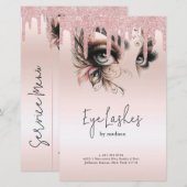 Eye Lashes Blush Pink Dripping Glitter prijslijst (Voorkant / Achterkant)