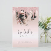 Eye Lashes Blush Pink Dripping Glitter prijslijst (Staand voorkant)