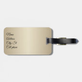 Eye Lashes en Brows - Bourgogne en goud Bagagelabel (Achterkant horizontaal)