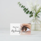 Eye Lashes Extensions Makeup Artist Cosmetologist Visitekaartje (Staand voorkant)