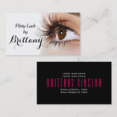 Eye Lashes Extensions Makeup Artist Cosmetoloog Visitekaartje (Voorkant / Achterkant)
