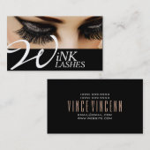Eye Lashes Extensions Makeup Artist Cosmetoloog Visitekaartje (Voorkant / Achterkant)