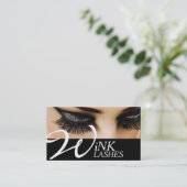 Eye Lashes Extensions Makeup Artist Cosmetoloog Visitekaartje (Staand voorkant)