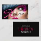 Eye Lashes Extensions Makeup Artist Cosmetoloog Visitekaartje (Voorkant / Achterkant)