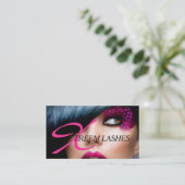 Eye Lashes Extensions Makeup Artist Cosmetoloog Visitekaartje (Staand voorkant)