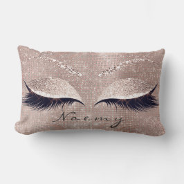 Eye Lashes Glitter Black Glam Makeup NameSequin Kussen