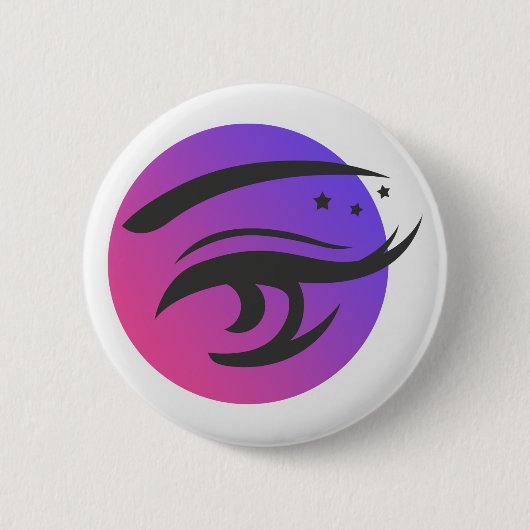 Eye Lashes Make-up Artist Logo Ronde Button (Voorkant)