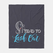 Eye Lashes Makeup Artist Funny Gag Fleece Deken (Voorkant)