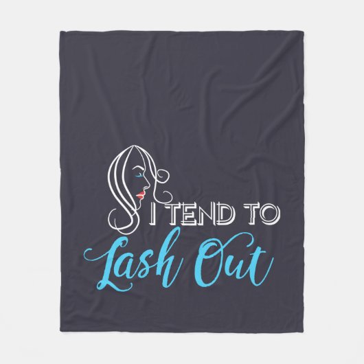 Eye Lashes Makeup Artist Funny Gag Fleece Deken (Voorkant)