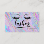 Eye Lashes | Omhoog | Iridescent Afsprakenkaartje (Voorkant)