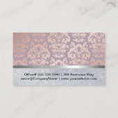 Eye Lashes Roos Gold Damask Pattern | Glitter Visitekaartje (Achterkant)