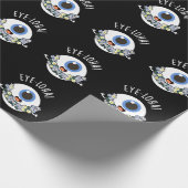 Eye-loha Funny Eye Pun Dark BG Cadeaupapier (Hoek)