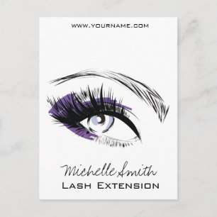 Eye long eyelashes Lash-uitbreidingspictogram Briefkaart