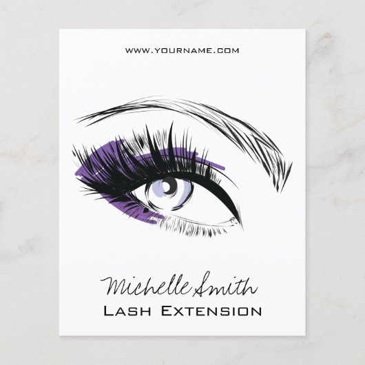 Eye long eyelashes Lash-uitbreidingspictogram Flyer (Voorkant)