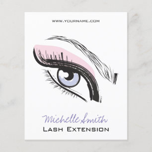 Eye long eyelashes Lash-uitbreidingspictogram Flyer