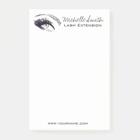 Eye long eyelashes Lash-uitbreidingspictogram Post-it® Notes (Voorkant)