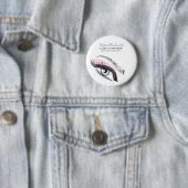 Eye long eyelashes Lash-uitbreidingspictogram Ronde Button 5,7 Cm (In situ)