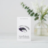 Eye long eyelashes Lash-uitbreidingspictogram Visitekaartje (Staand voorkant)