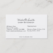Eye long eyelashes Lash-uitbreidingspictogram Visitekaartje (Achterkant)