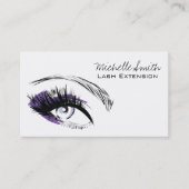 Eye long eyelashes Lash-uitbreidingspictogram Visitekaartje (Voorkant)