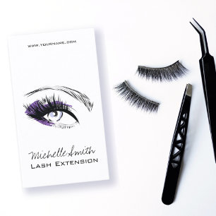 Eye long eyelashes Lash-uitbreidingspictogram Visitekaartje