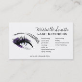 Eye long eyelashes Lash-uitbreidingspictogram Visitekaartje (Voorkant)