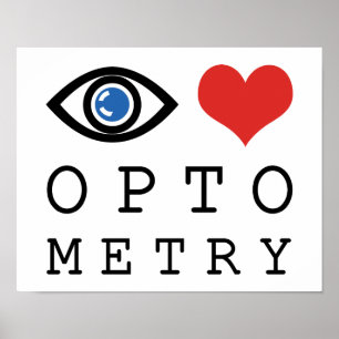 Eye Love Heart Optometrie - Optometrist Oogkaart Poster