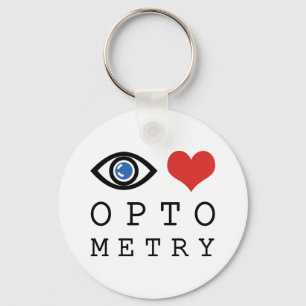 Eye Love Heart Optometrie - Optometrist Oogkaart Sleutelhanger
