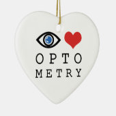 Eye Love Heart Optometry - Optometrist Eye Chart Keramisch Ornament (Rechts)