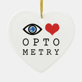 Eye Love Heart Optometry - Optometrist Eye Chart Keramisch Ornament